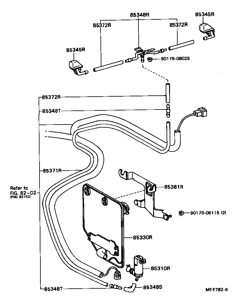 90099-33716 HOSE, REAR WASHER (FROM JOINT TO JOINT OR NOZZLE) product image