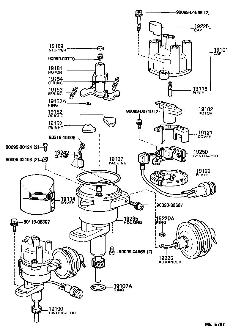 19102-61240 ROTOR SUB-ASSY, DISTRIBUTOR product image