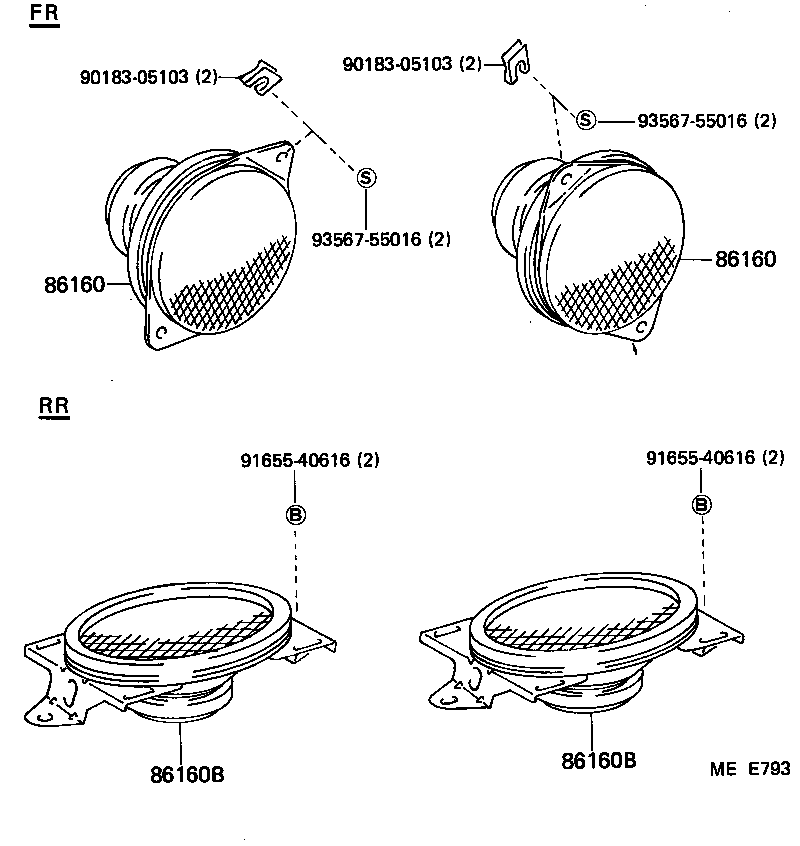86160-22310 SPEAKER ASSY, REAR product image