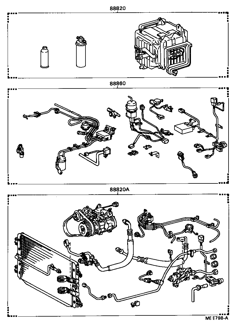 88830-22040 AIR CONDITIONER & ACCESSORY SUB-ASSY, NO.2 product image