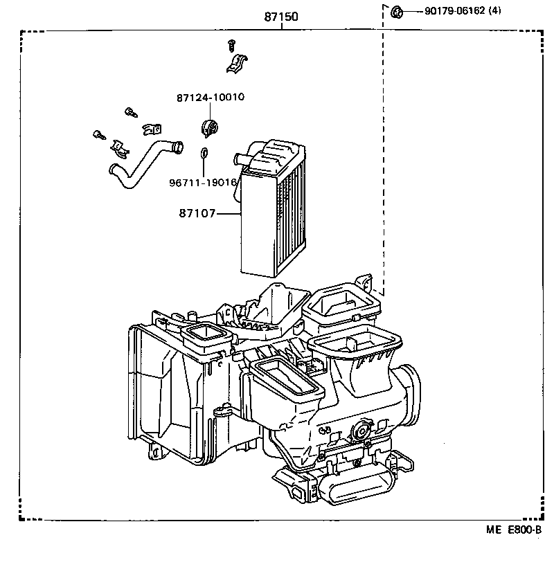 87150-22370 RADIATOR ASSY, HEATER product image