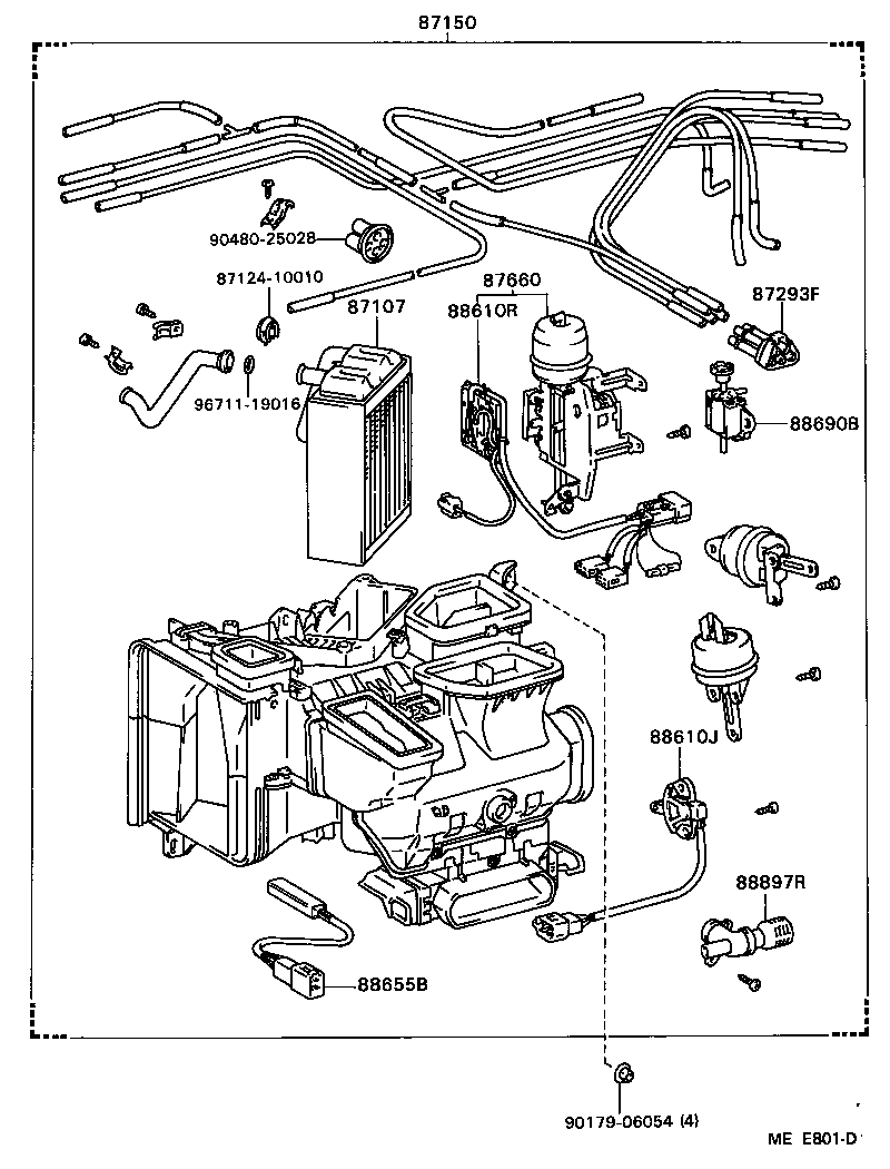87150-22352 RADIATOR ASSY, HEATER product image