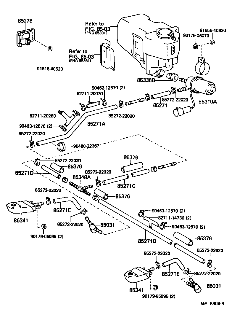 Toyota 85276-22070 RELAY ASSY, HEADLAMP CLEANER CONTROL