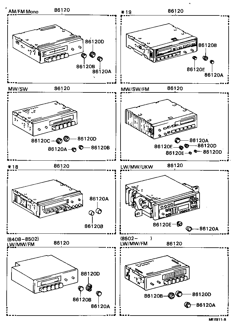86128-22450 KNOB, RADIO RECEIVER SWITCH product image