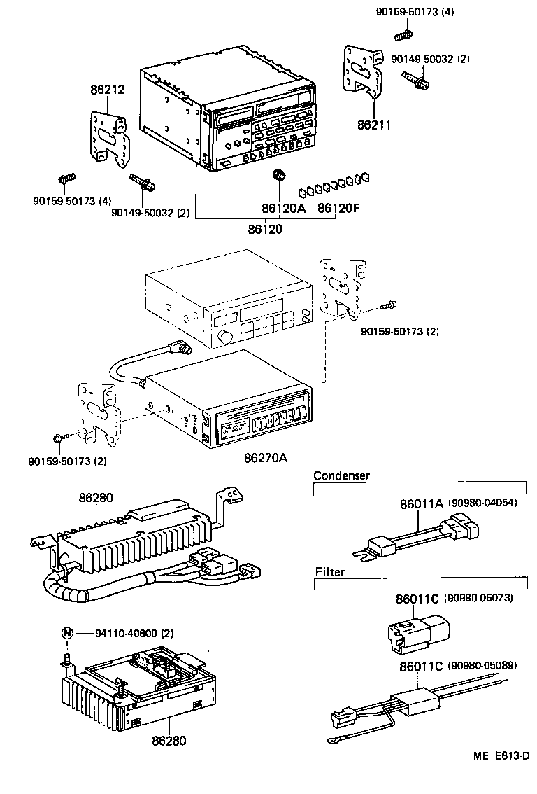 Toyota 90980-05089 FILTER, NOISE