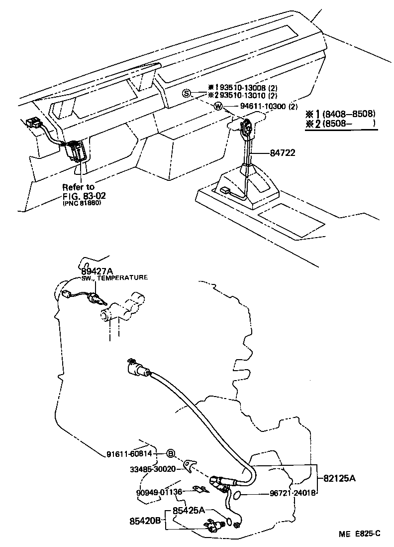 Toyota 84722-20040-03 SWITCH, TRANSMISSION CONTROL