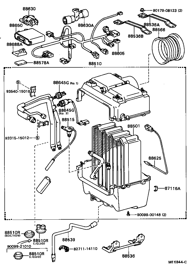 88539-95412 HOSE, COOLER UNIT DRAIN, NO.1 product image