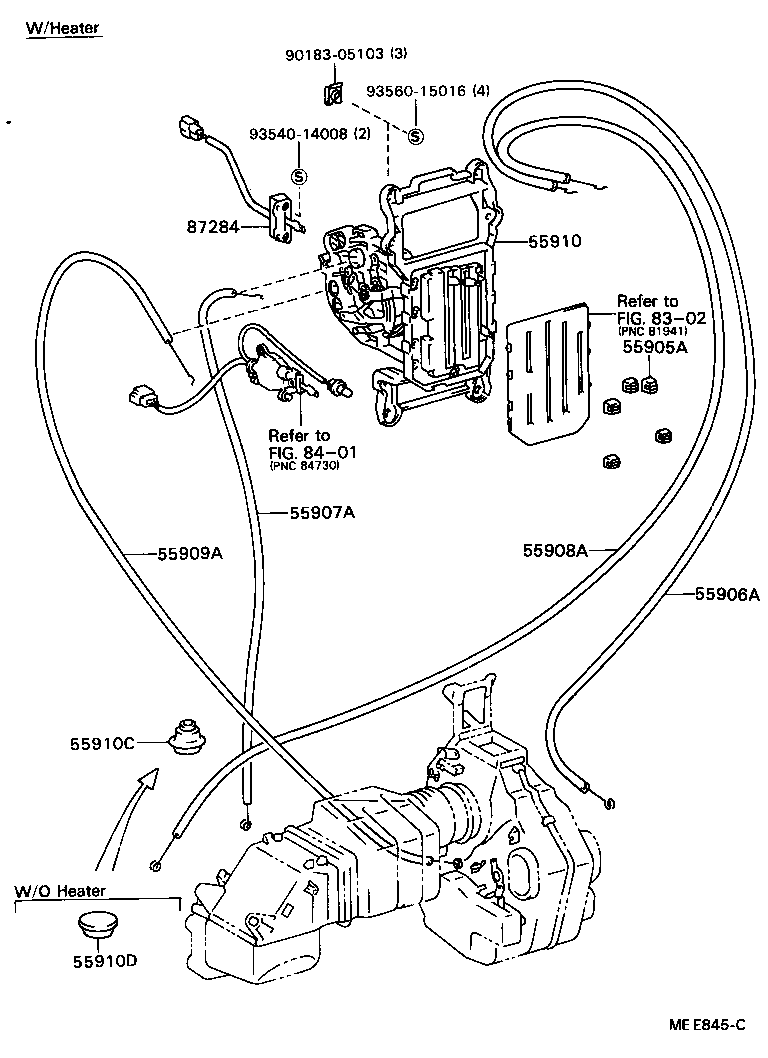 55847-95401 DUCT, AIR, SIDE NO.2 RH product image