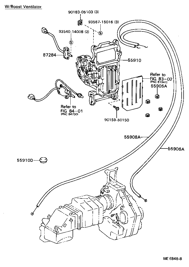 55847-95401 DUCT, AIR, SIDE NO.2 RH product image