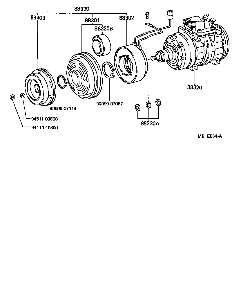 88411-36090 STATOR SUB-ASSY, MAGNET CLUTCH product image