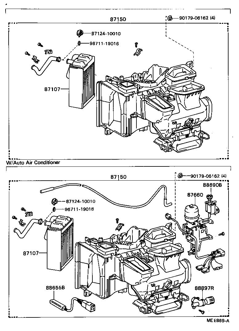 87150-22352 RADIATOR ASSY, HEATER product image