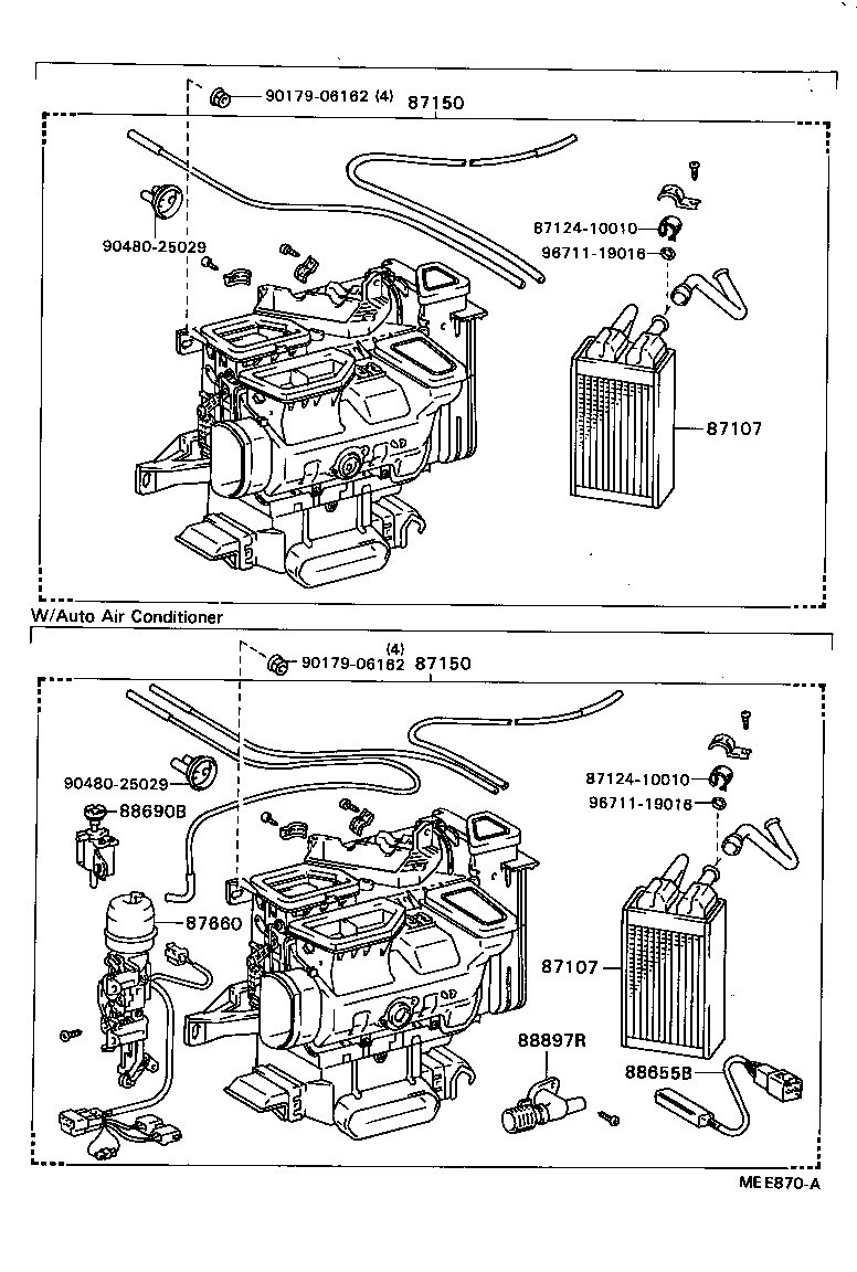 87150-22352 RADIATOR ASSY, HEATER product image