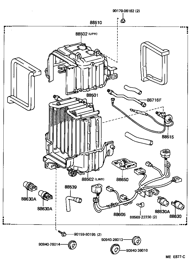 Toyota 88510-22271 UNIT ASSY, COOLER