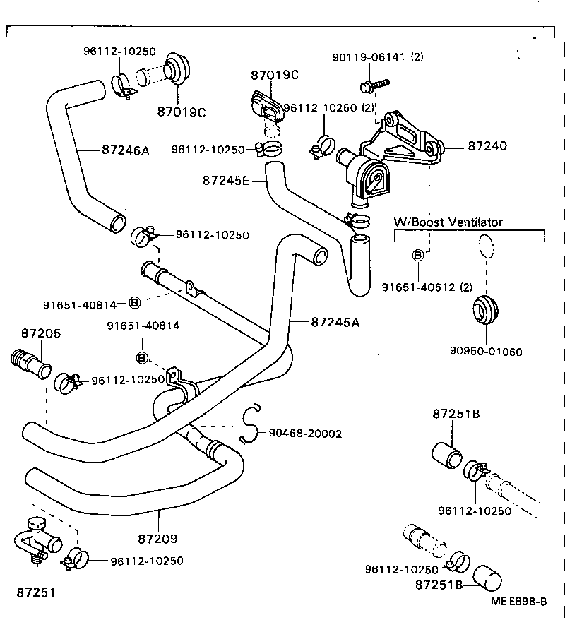 87251-22010 JOINT OR UNION, FRONT HEATER HOSE THROUGH OR INLET VALVE product image