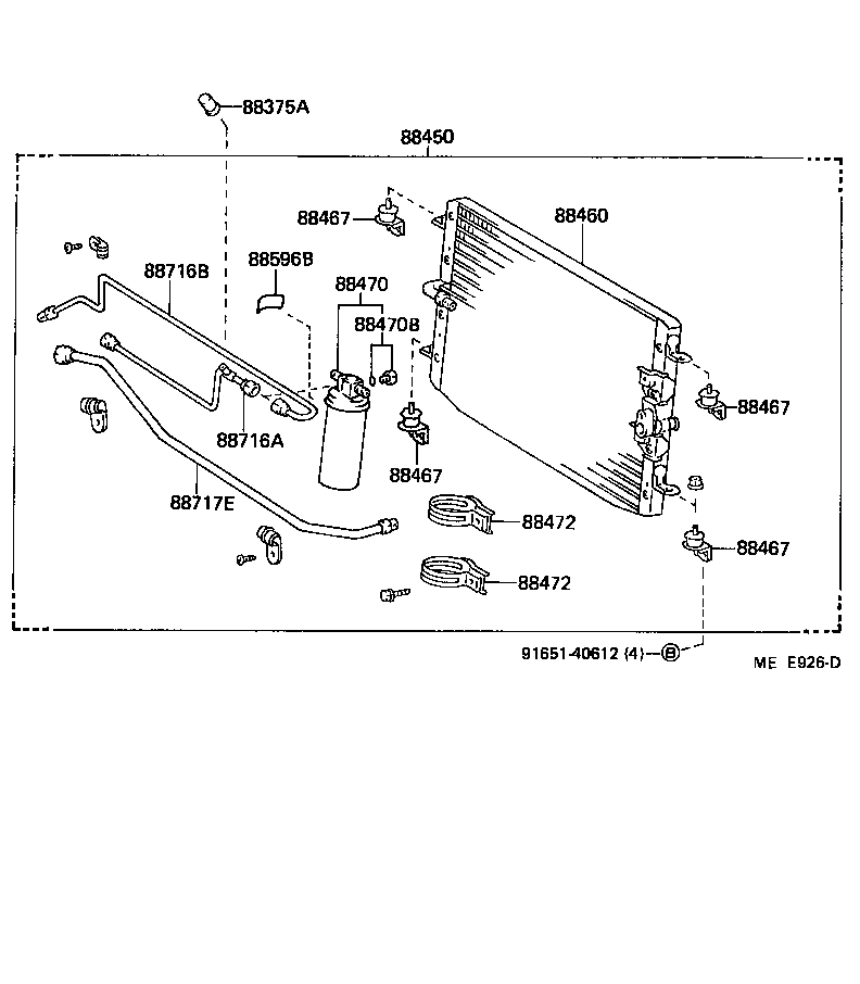Toyota 88460-22271 CONDENSER ASSY, COOLER