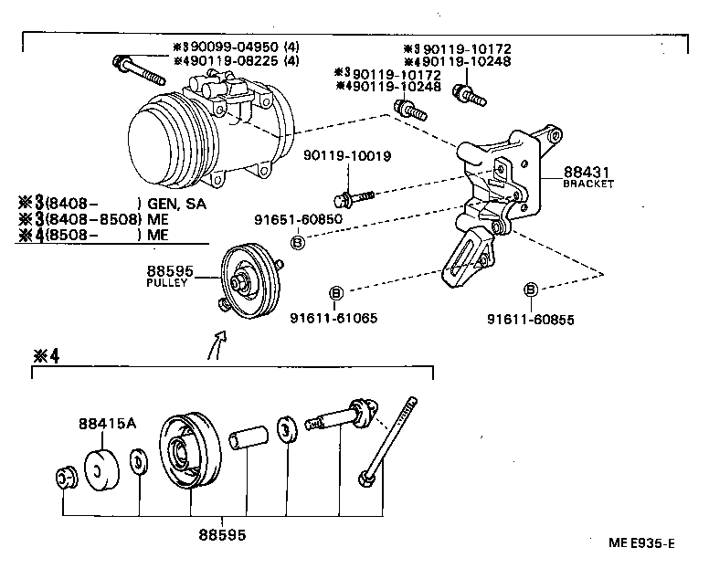 88440-26070 PULLEY ASSY, IDLE, NO.2 product image