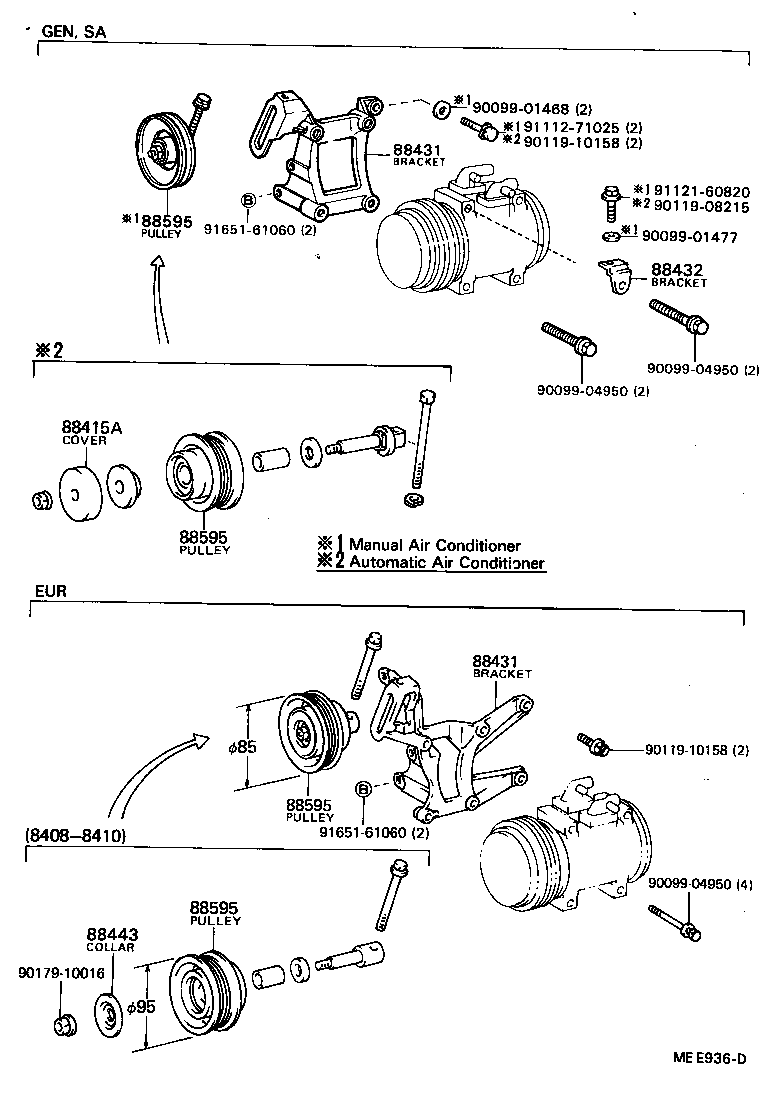 88440-26070 PULLEY ASSY, IDLE, NO.2 product image