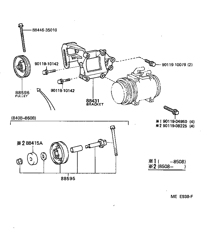 Toyota 88304-40010 CYLINDER SUB-ASSY, COOLER COMPRESSOR