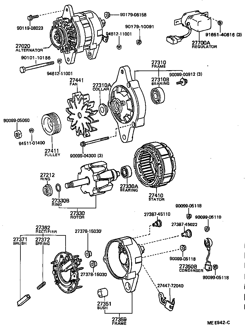 27410-78030 STATOR ASSY, ALTERNATOR product image