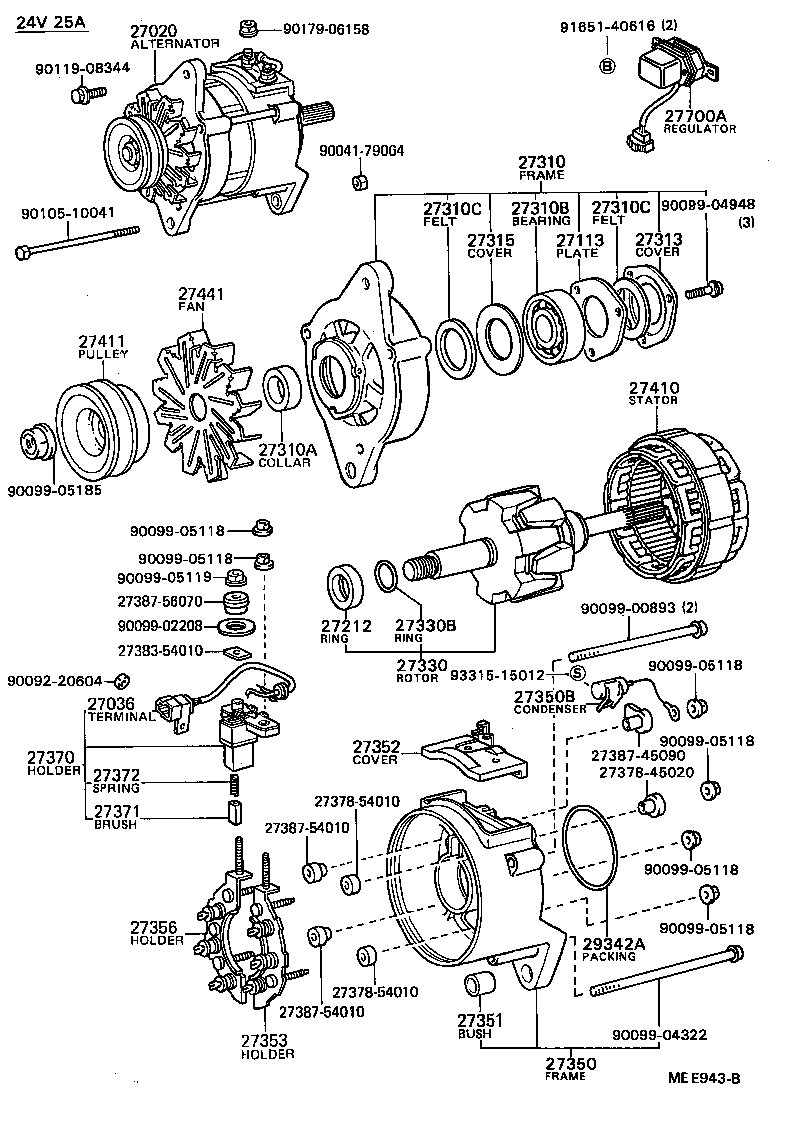 27020-56430 ALTERNATOR ASSY product image
