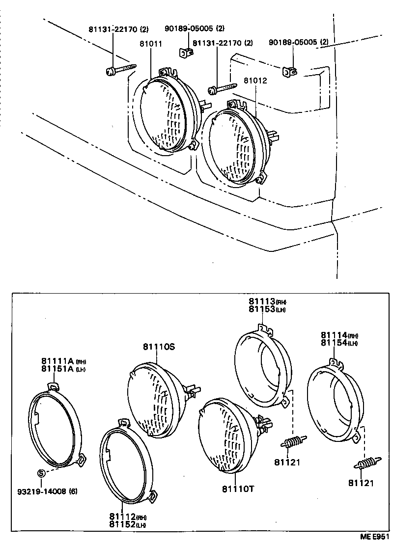 81013-95011 HEADLAMP SUB-ASSY, NO.1 product image