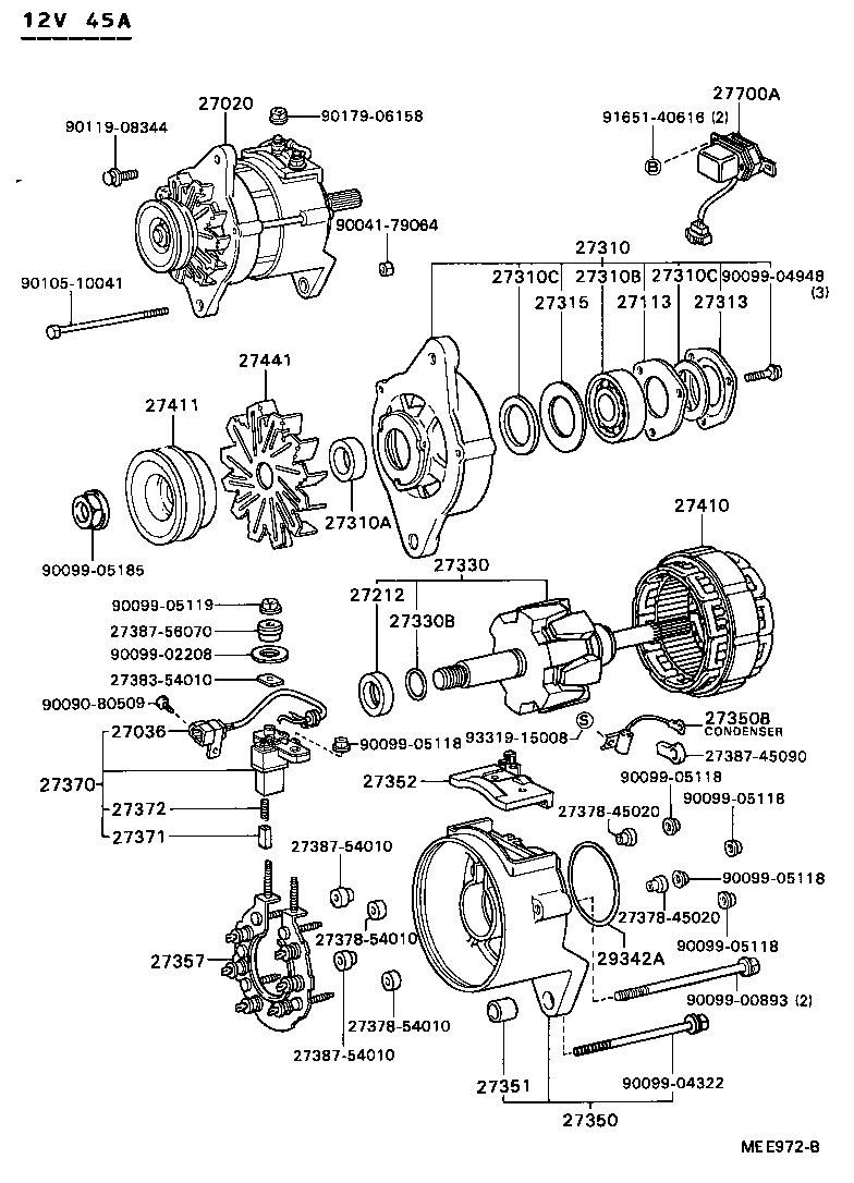 27020-56360 ALTERNATOR ASSY product image