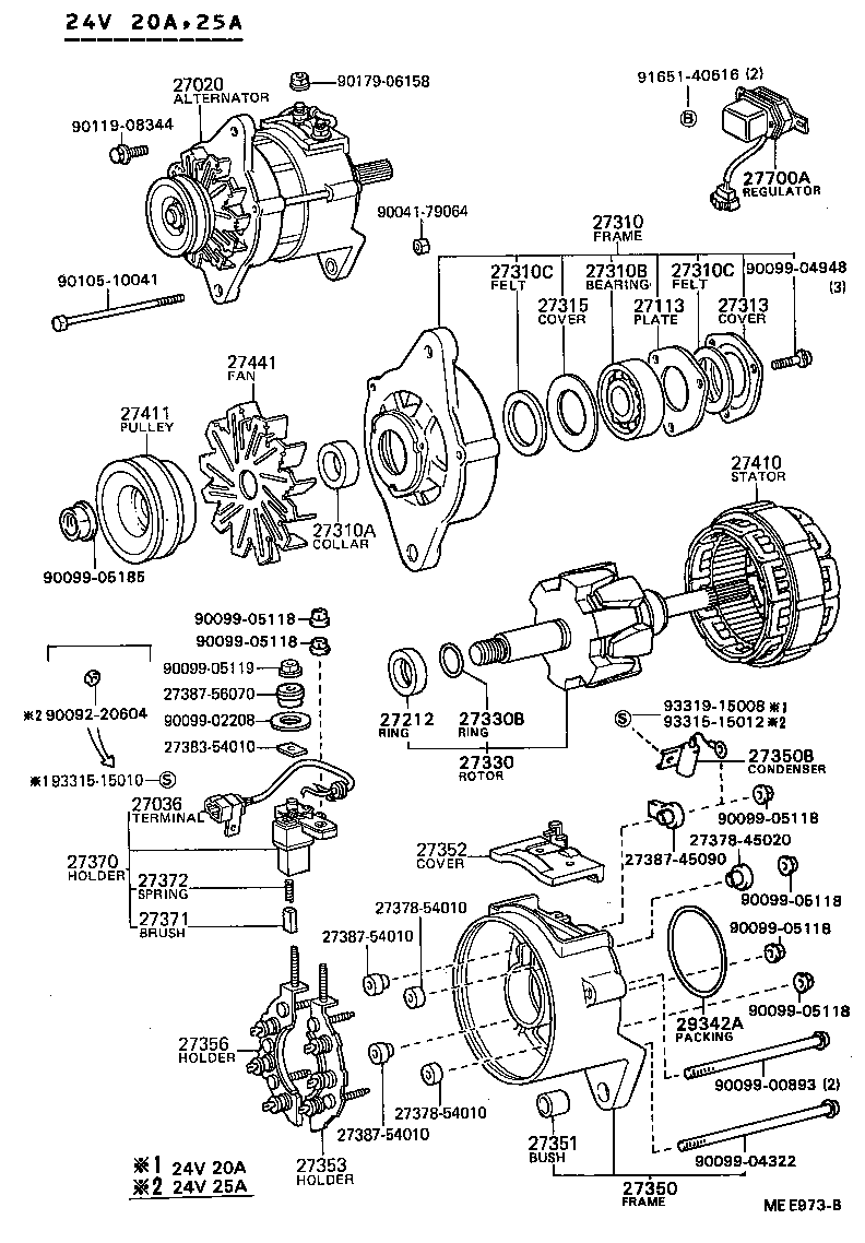 27020-56360 ALTERNATOR ASSY product image