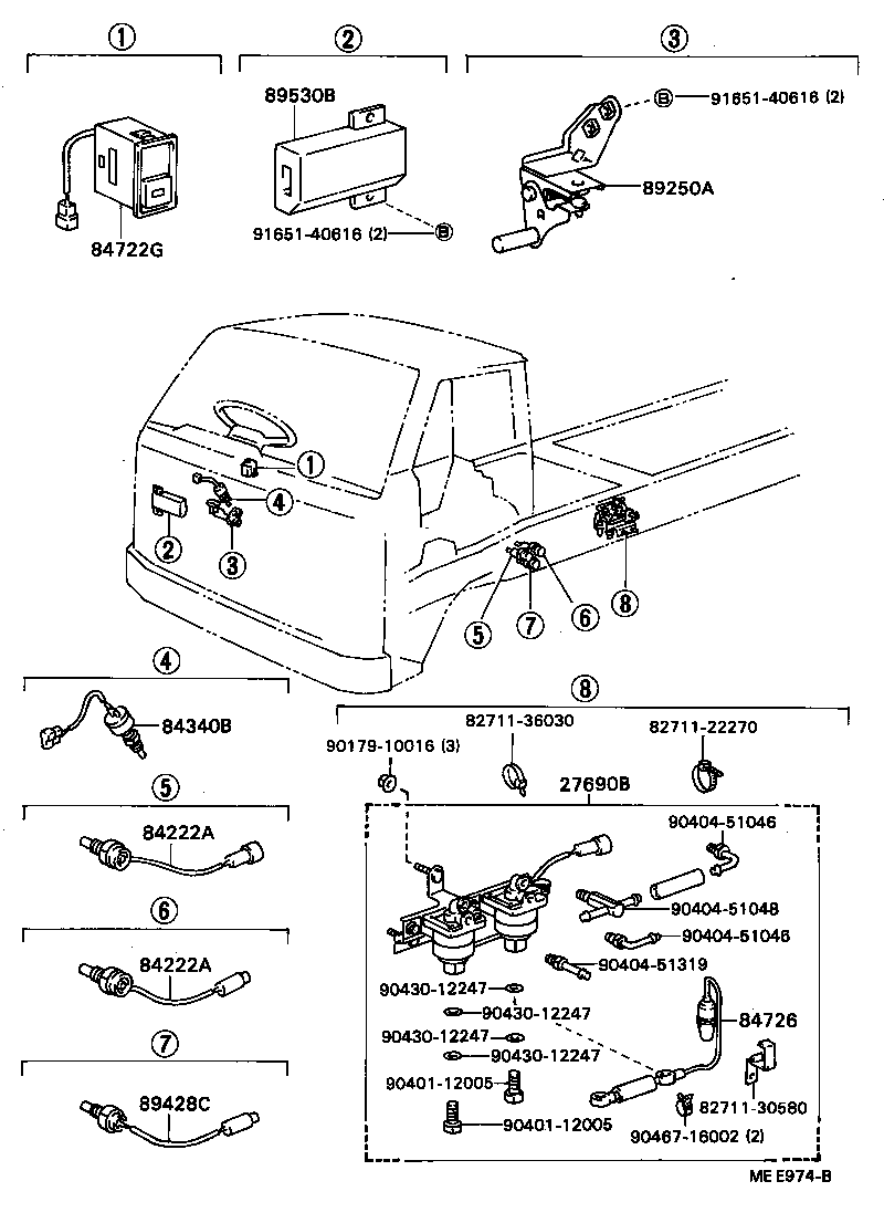 84222-36010 SWITCH, TRANSFER INDICATOR product image