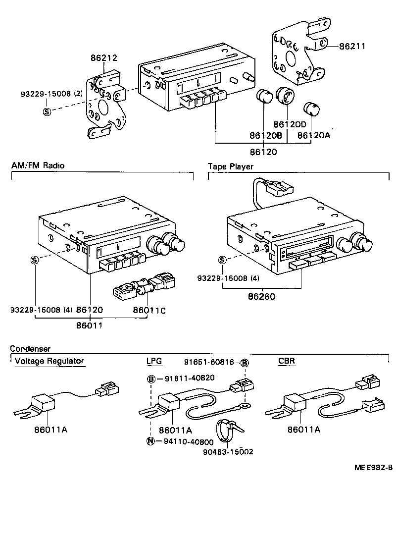 86021-95412 TAPE PLAYER ASSY product image