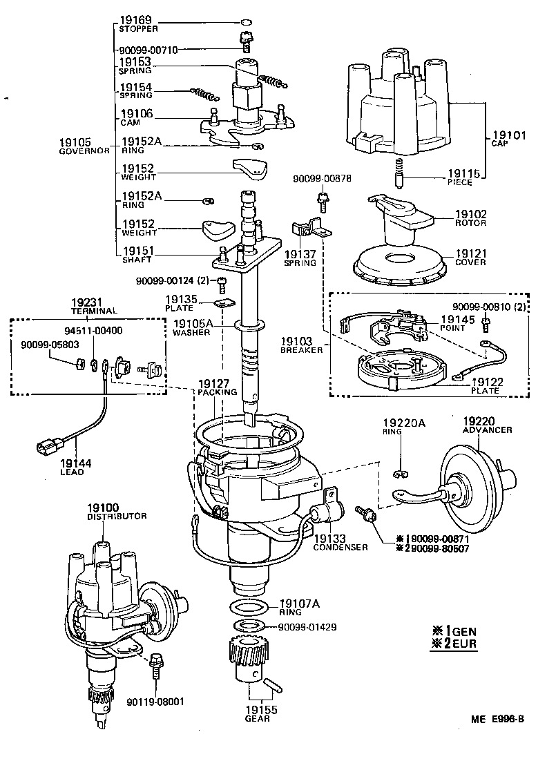 19100-73010 DISTRIBUTOR ASSY product image