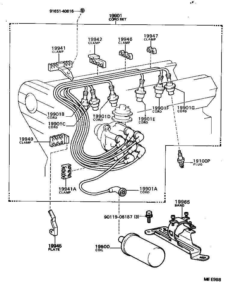 19850-54071 PLUG ASSY, GLOW product image