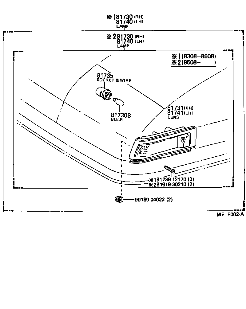 Toyota 81740-12172 LAMP ASSY, SIDE TURN SIGNAL, LH