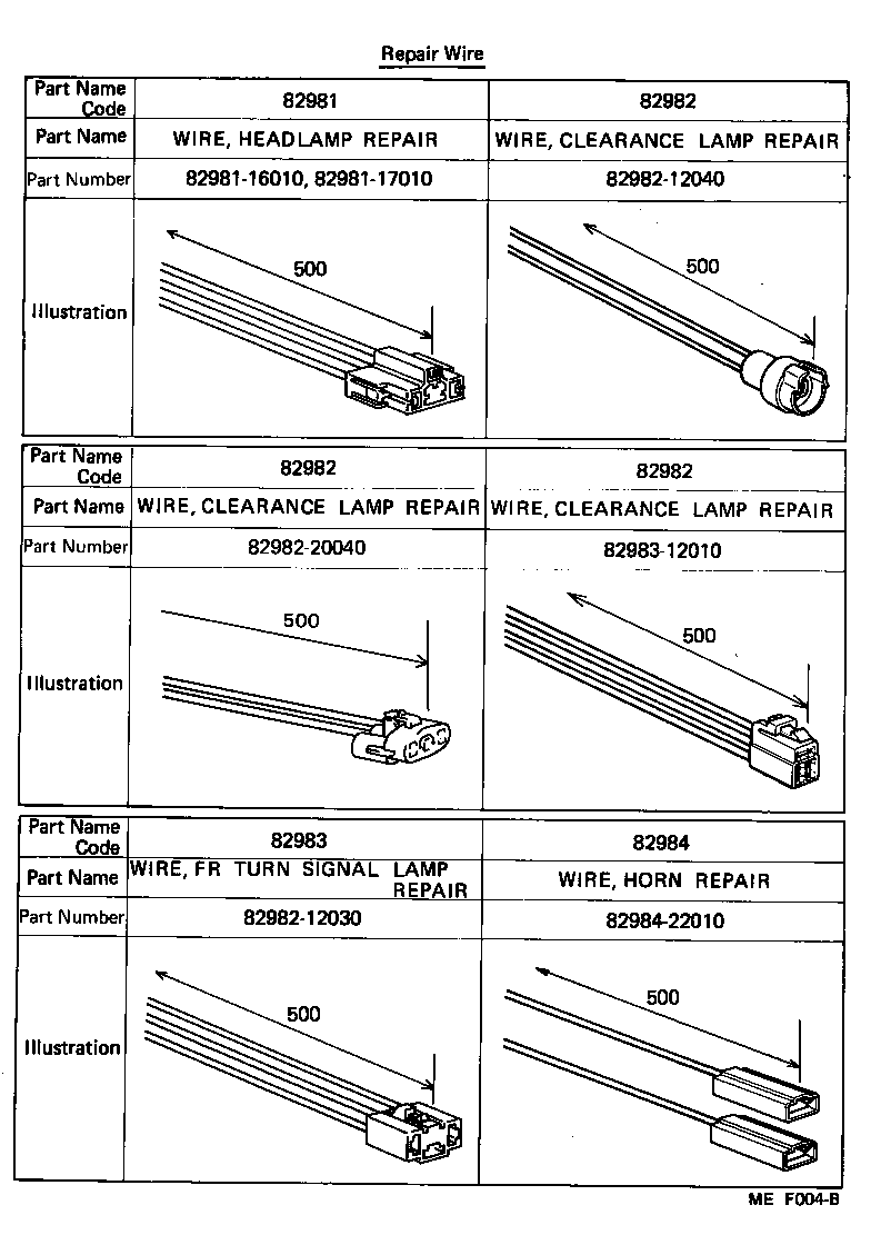 82121-12840 WIRE, ENGINE product image