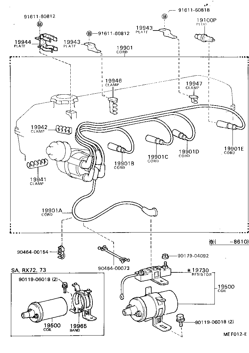 19850-54071 PLUG ASSY, GLOW product image
