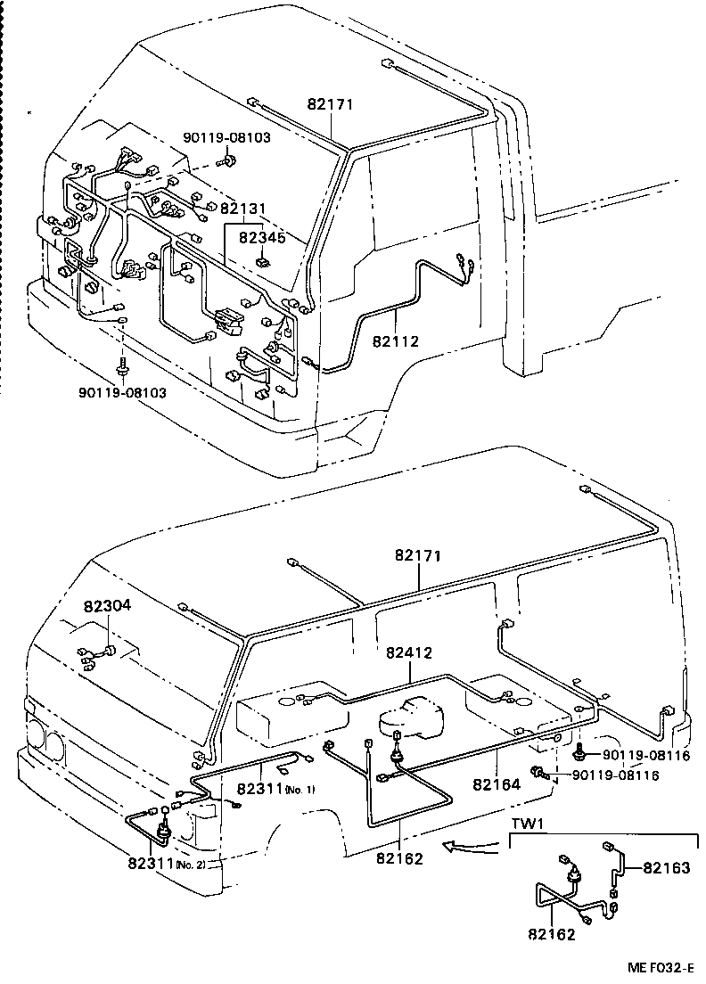 88648-95405 HARNESS ASSY, COOLER product image