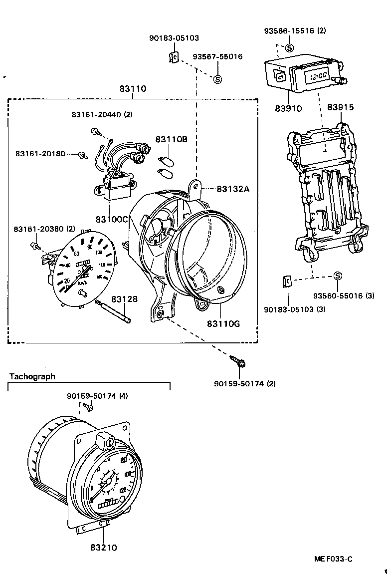 83210-95412 TACHOGRAPH ASSY product image