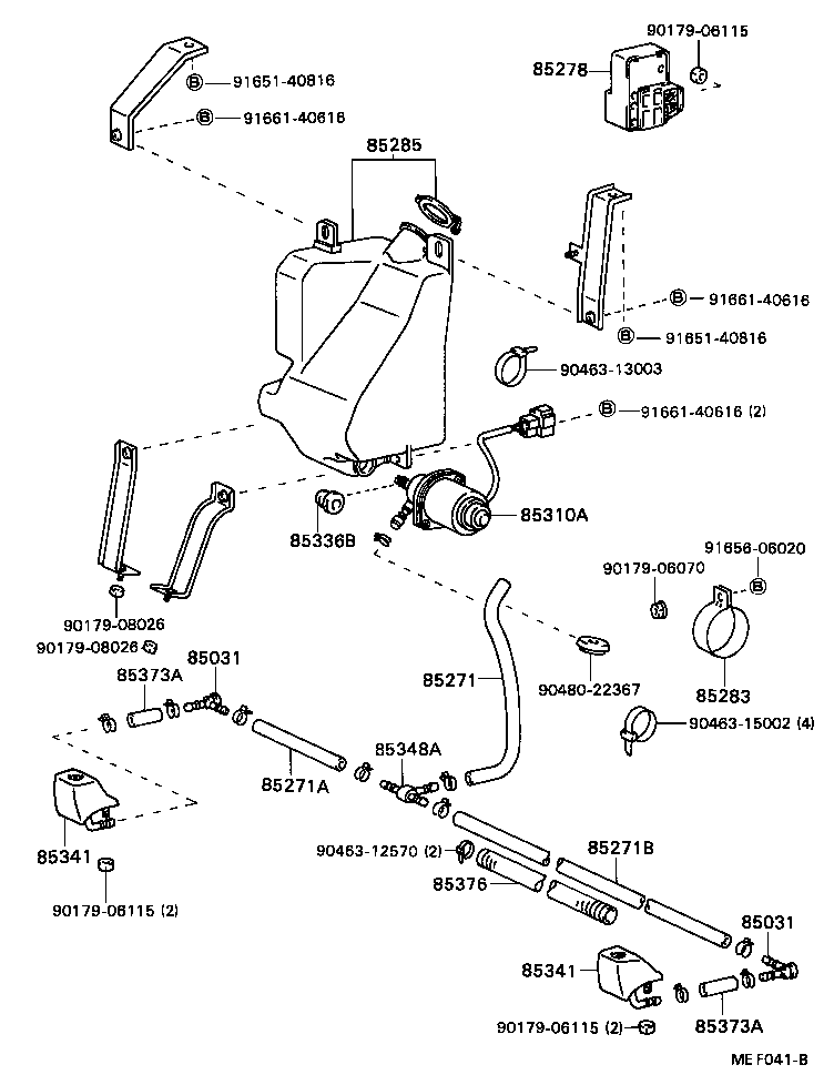 85376-95403 PROTECTOR, HEADLAMP CLEANER HOSE, NO.1 product image