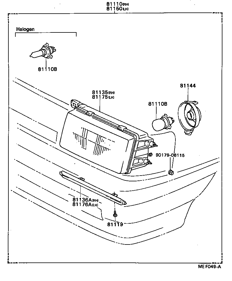 81150-80418 HEADLAMP ASSY, LH product image