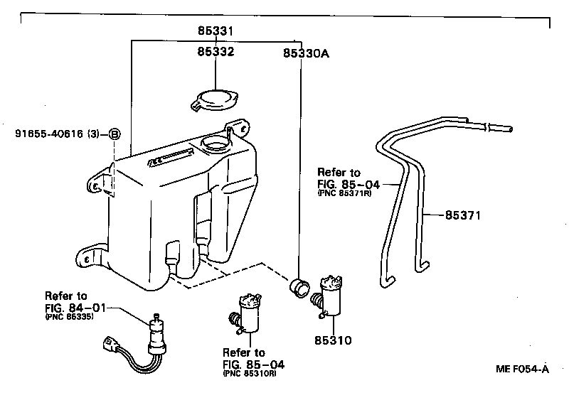 85331-16010 JAR SUB-ASSY, WINDSHIELD WASHER product image