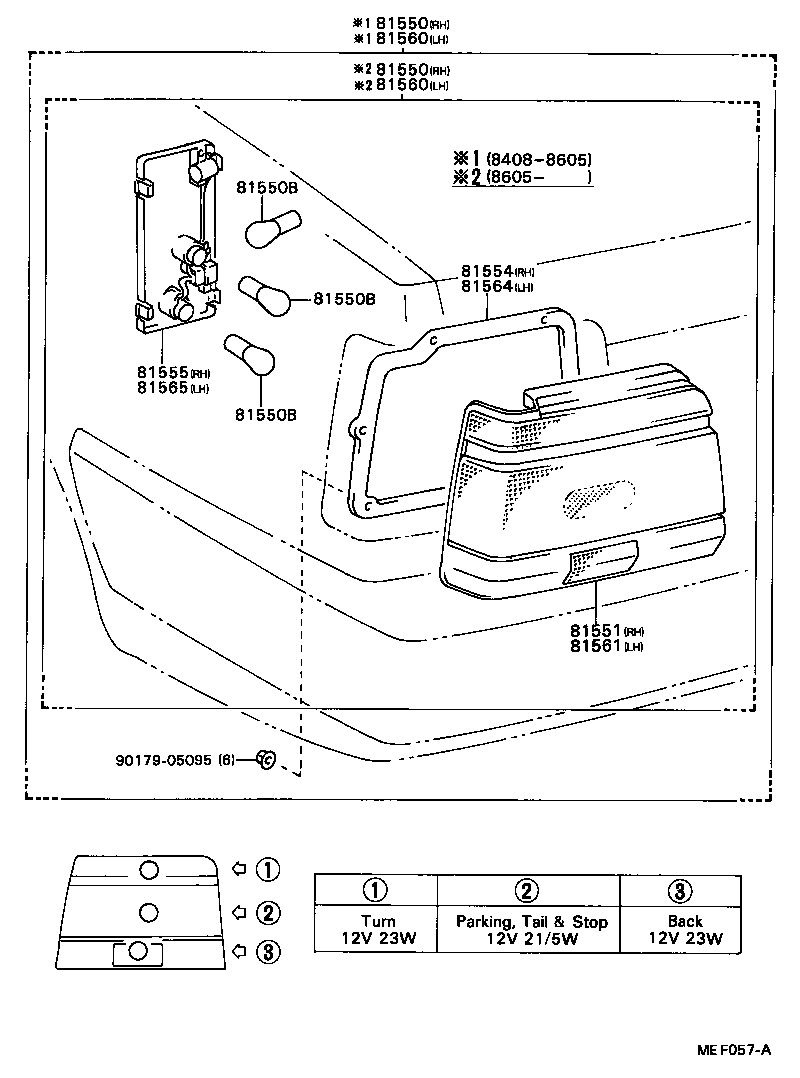 81550-80205 LAMP ASSY, REAR COMBINATION, RH product image