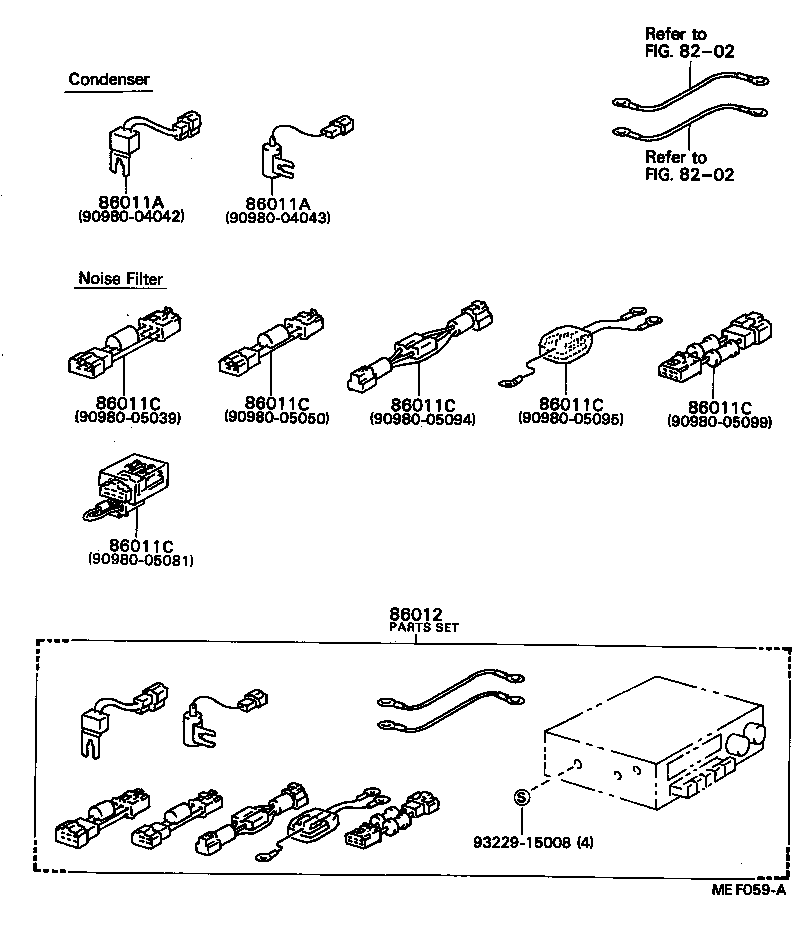 86012-19025 PARTS SET, RADIO SETTING product image