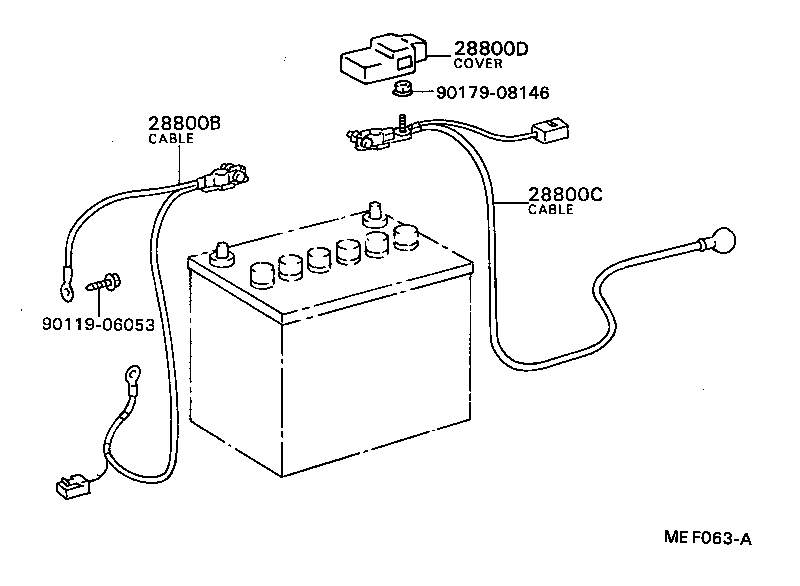 82122-16020 CABLE, BATTERY TO STARTER(FOR BATTERY TO MAIN SWITCH) product image