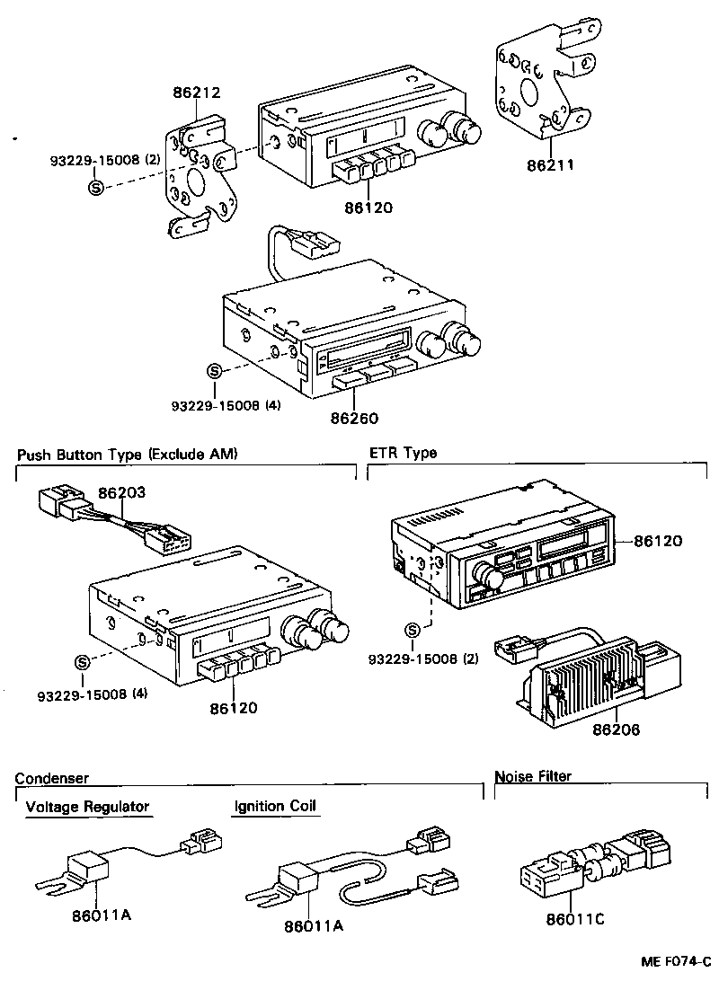 86120-95408 RECEIVER ASSY, RADIO product image