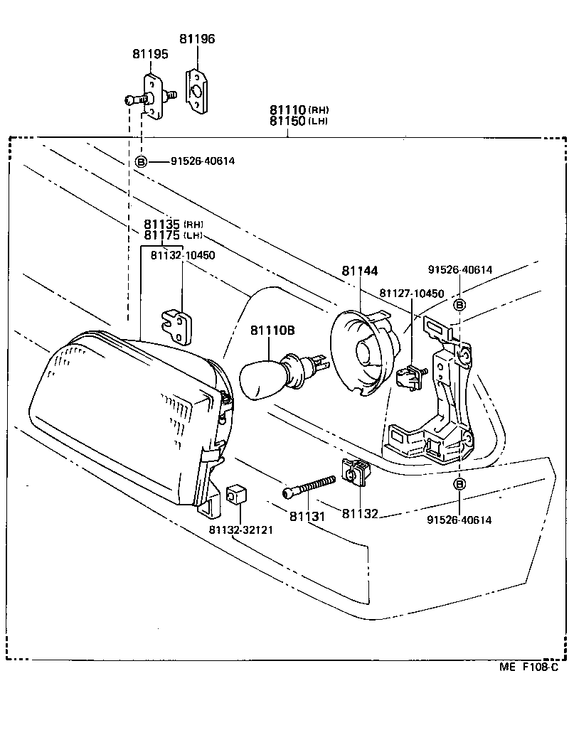 81110-80433 HEADLAMP ASSY, RH product image