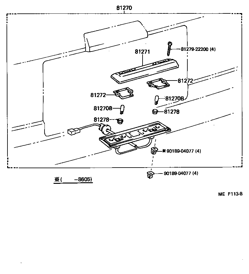 81272-22200 GASKET, LICENSE PLATE LAMP LENS product image