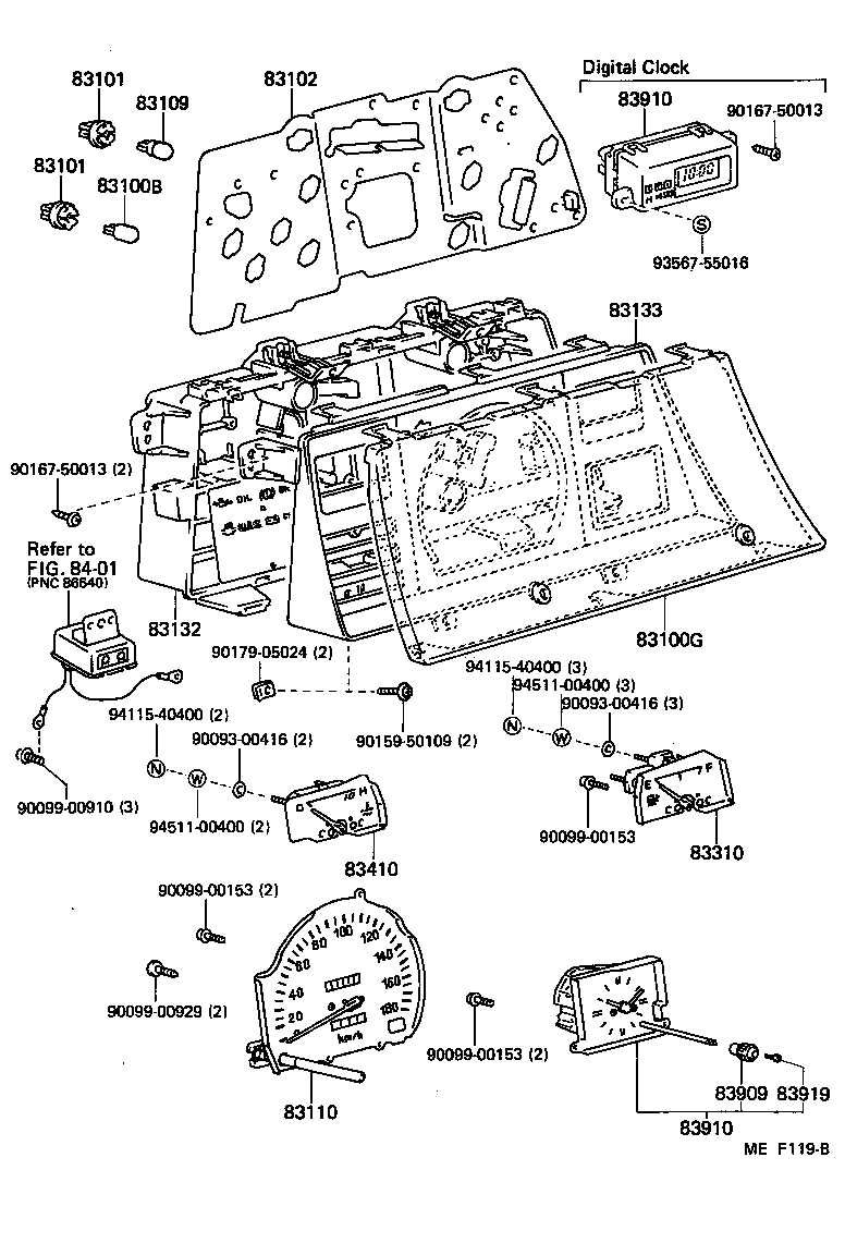 83132-10690 CASE, COMBINATION METER product image
