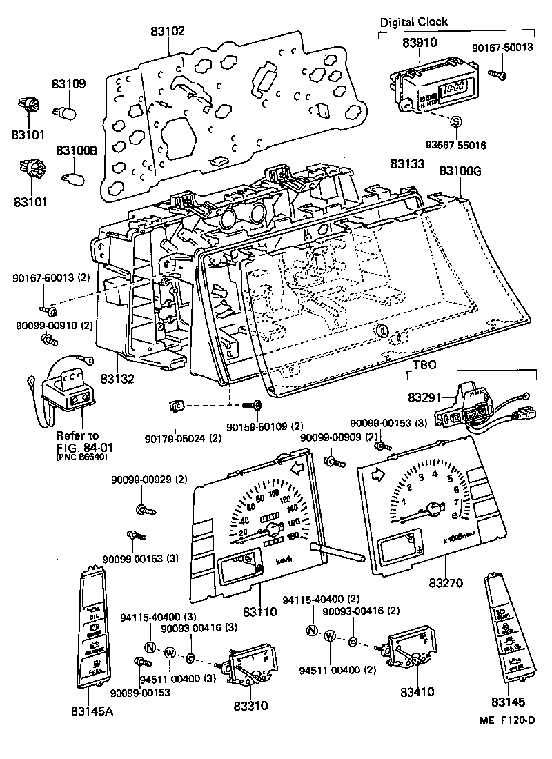 83132-10690 CASE, COMBINATION METER product image