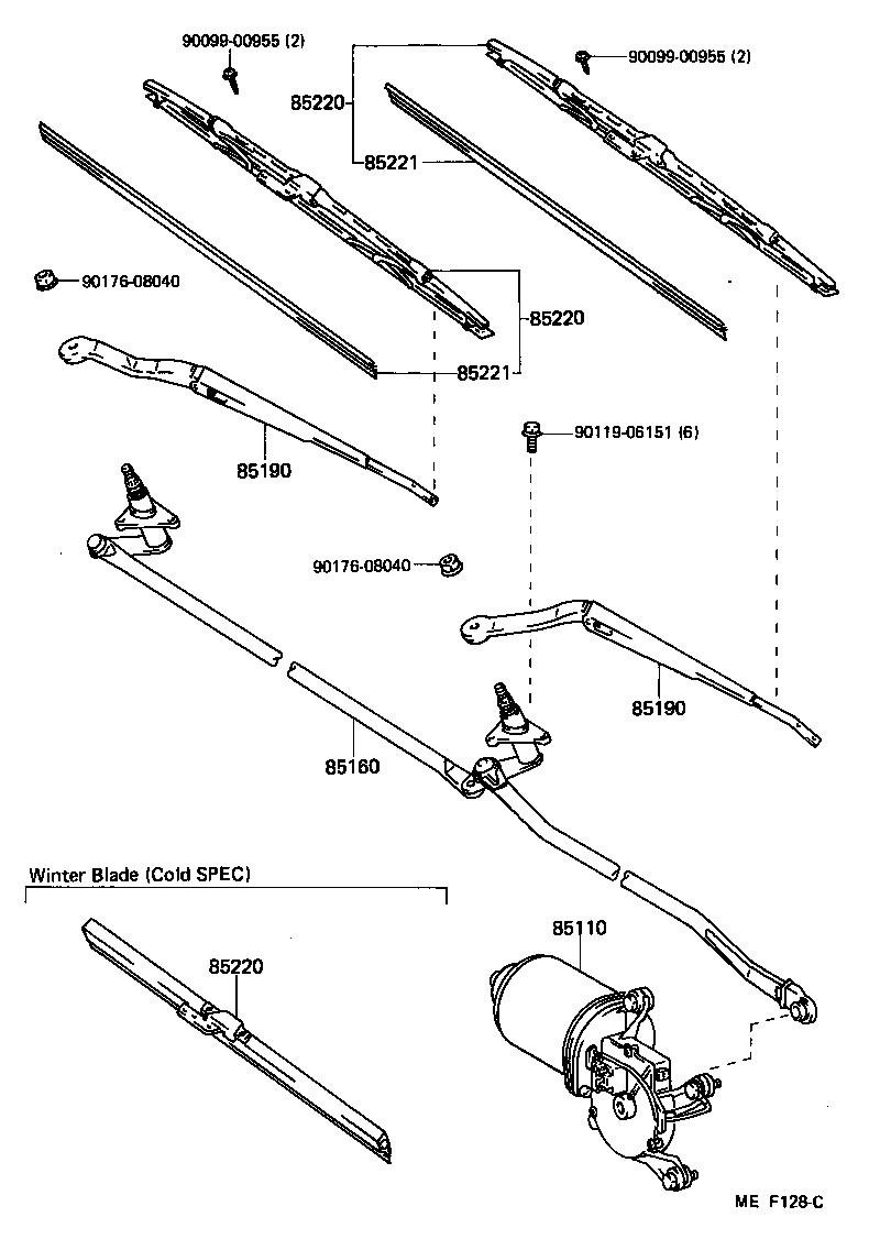 85210-10070 ARM ASSY, WINDSHIELD WIPER product image