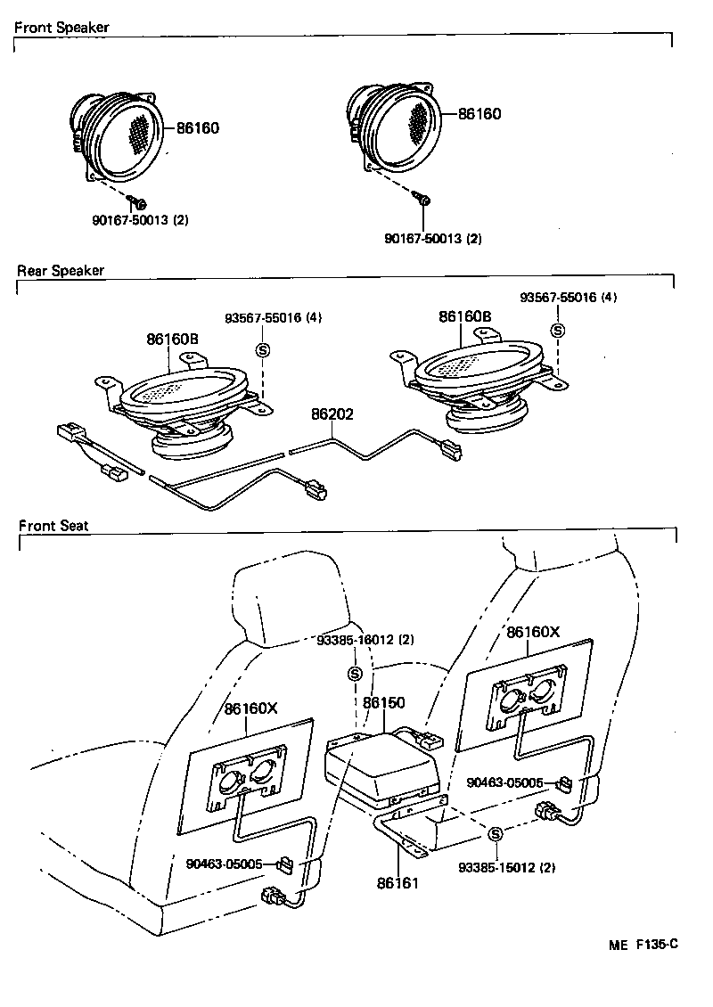86161-10020 BRACKET, SPEAKER, FRONT NO.1 product image