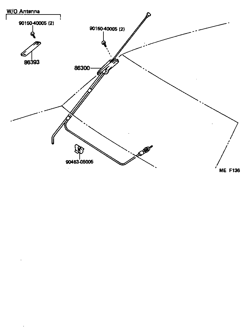 86300-10150 ANTENNA ASSY, W/HOLDER product image
